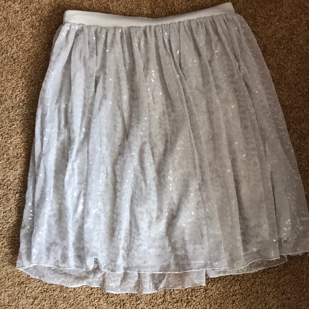 Silver glitter skirt